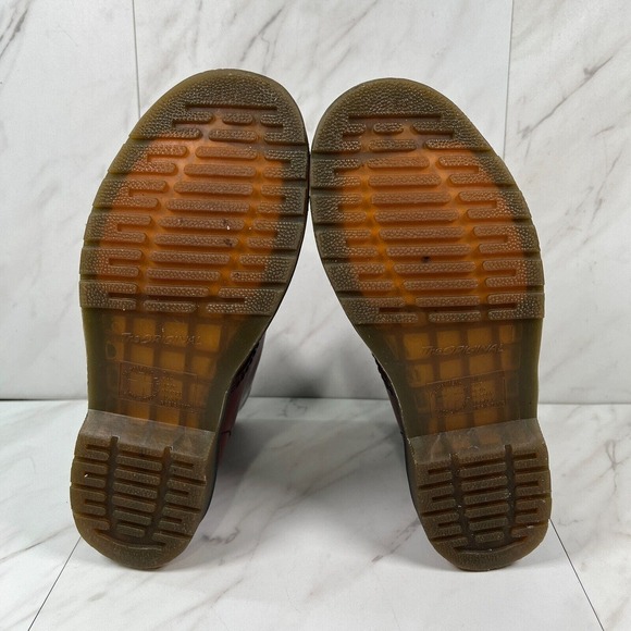 Doc Dr Martens 1460 Womens Size 8 Oxblood Burgundy Leather Combat Ankle Boots - Picture 12 of 14